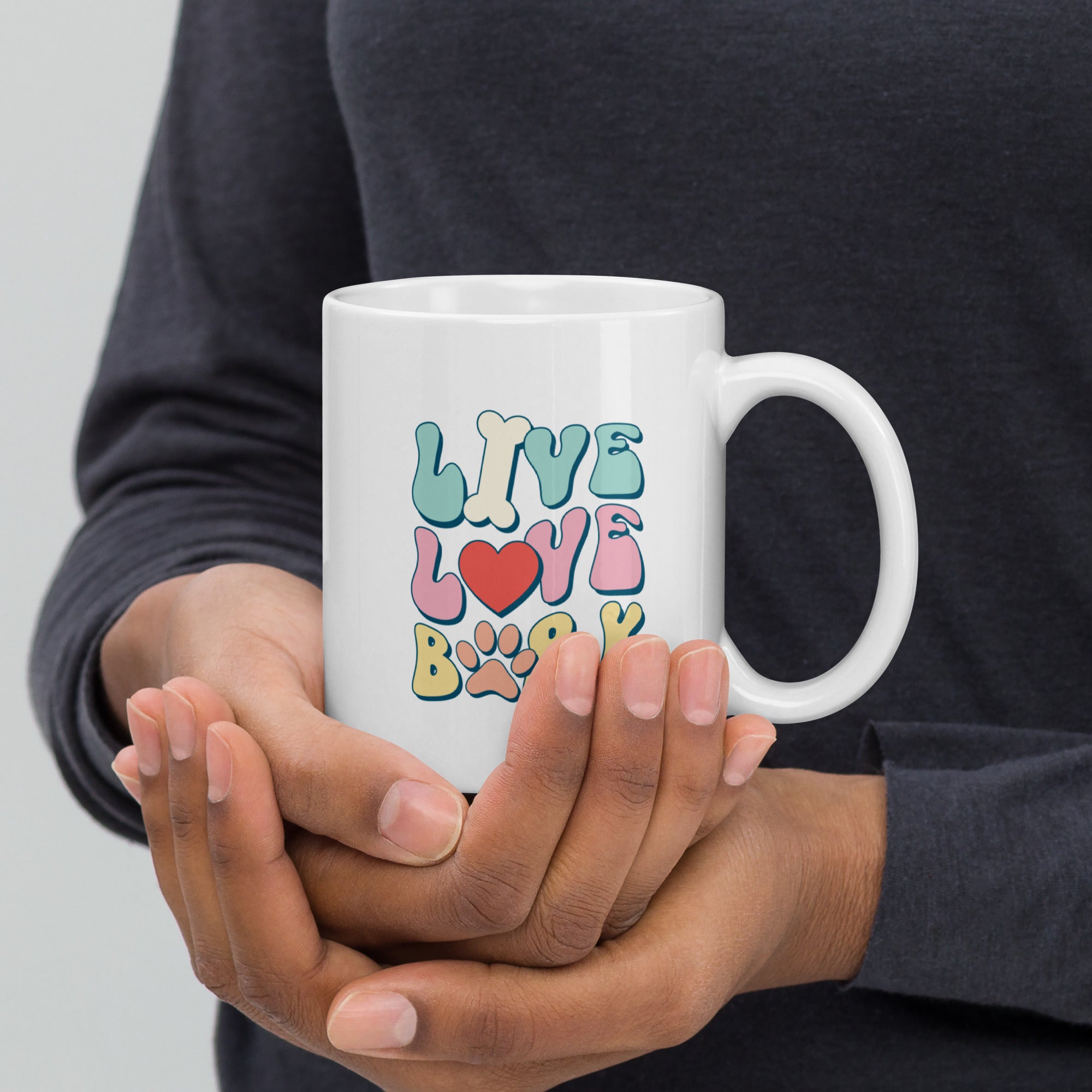 Tasse "Live Love Bark"